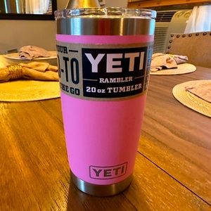 Yeti 20oz Rambler POWER PINK LIMITED EDITION